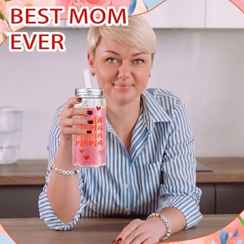 48 Pcs Christmas Mama Gifts Bulk, Cups Lids Straws Clay Bracelets - Image 6