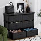 PPN 6 Drawer Fabric Dresser Storage Tower for Bedroom Entryway Dorm Closet - Image 5