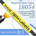 NineLeaf 8 Pack Compatible Labels Tape Replacement for Dymo 18054 3/8 inch Black on Yellow Heat Shrink Tube Labels 9mm x 1.5m for Wires and Cables Use in Rhino 4200 5200 5000 6000 3M Label Maker - Image 4
