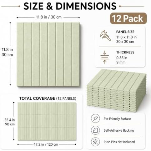 Stripe Felt Bulletin Board Tiles, Cork Board Alternative 48 x 36 in - Image 2