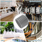 MECCANIXITY 1 1/2" 6.6ft Split Wire Loom Tubing w/Installation Tool Gray - Image 6