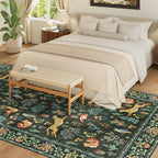DUKINO 5x8 Area Rug for Bedroom, Soft Washable Animal Rug Non Slip, Black - Image 4