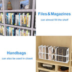 Translucent Frosted Adjustable Vertical File Sorter Sturdy Plastic Expandable Upright File Holder, Desktop Binder Organizer, School Office Book File Organizer, Assemble Easily Endlessly - Image 4