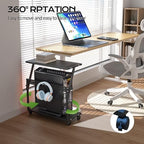 24In Large PC Stand, 5 Levels Height Adjustable Computer Tower Stand with Wheels and Hooks, CPU Holder Cart for Floor, Carpet and Under Desk, Easy Assembly（NOT Including Power Strips） - Image 5