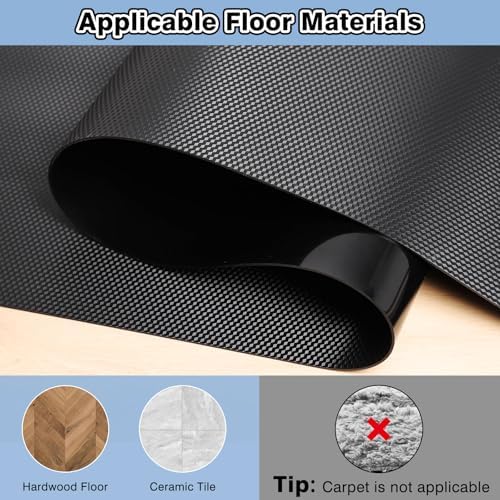 60” x 75” Waterproof Chair Mat for Hardwood, Office Chair Mat for Rolling Chair, Desk Mat for Hardwood Floor, Floor Mat for Home Office, Anti-Slip PVC Floor Protector for Gaming Room - Image 2