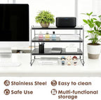 ShellKingdom Desk Shelf Organizer, 3 Tier Desktop Shelves, Adjustable Bookshelf Storage Rack and Office Cubicle Decor for Tabletop, School, Office, Dorm Organization (Black) - Image 4