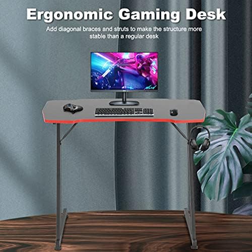 BestOffice | 35" Gaming Table | Red | Z-Shaped Computer Desk - Image 3