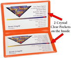 StoreSMART - Orange Folding Business Card Holders - 100 Pack - Polypropylene Plastic (RPP2915O-100) - Image 5