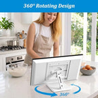 PlusAcc Stand for iPad & Show 15/21 & Tablet, Adjustable Tilt Holder, White - Image 3