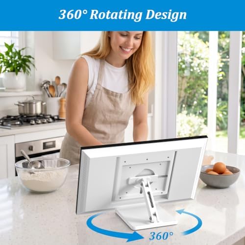 PlusAcc Stand for iPad & Show 15/21 & Tablet, Adjustable Tilt Holder, White - Image 3