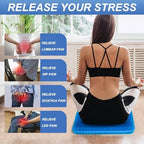 Gel Seat Cushion for Long Sitting - 17.5" x 15.5" x 2.4" (Extra Thick) - Image 3