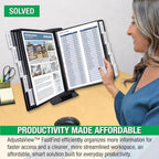 Ultimate Office FASTFIND 10-Pocket Desk Reference Display Organizer, Black - Image 3