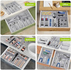 Neudeco Drawer Organizer Set, Silver Mesh, 6 Pack - Image 6