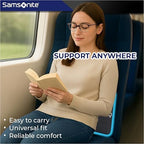 Samsonite Ergonomic Lumbar Pillow for Office Chair and Car Seat - Memory Foam Back Support Lumbar Pillow, Premium Cushion Chair Support for Lower Back Pain Relief and Versatile Use (Dark Grey) - Image 6