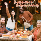 400 Pcs Happy Thanksgiving Party Decorations for 50 Guests, Watercolor Maple Leaf Paper Plates Napkins Cups Cutlery for Fall Thanksgiving Give Thanks Harvest Party Supply - Image 4