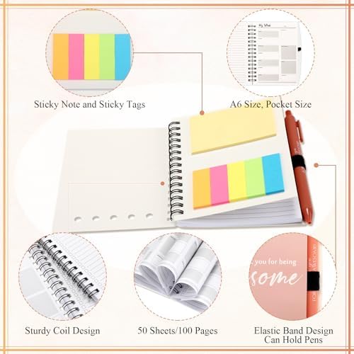 20 Sets Employee Appreciation Gift Bulk for Nurse Teacher Thank You Being Awesome Weekly Planner Sticky Notebook Pen Back to School Gift for Teacher Staff Coworker (Plastic,Bright Colors) - Image 4