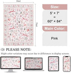 DUKINO 5x7 Area Rugs, Washable Animal Rug for Living Room Non Slip, Pink - Image 2