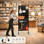 2 x 5.5 FT Metal Pegboard Display Stand with Wheel & Leveling Feet - Image 4