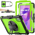 SEYMAC stock Tablet Case for Lenovo Idea Tab 11'' / M11 (TB336FU/TB330FU) 11 inch Drop-Proof Protection Cover with 360° Rotate Stand & Strap [Pen Holder] & Screen Protector 2025/2024, Green+Black by SEYMACstock