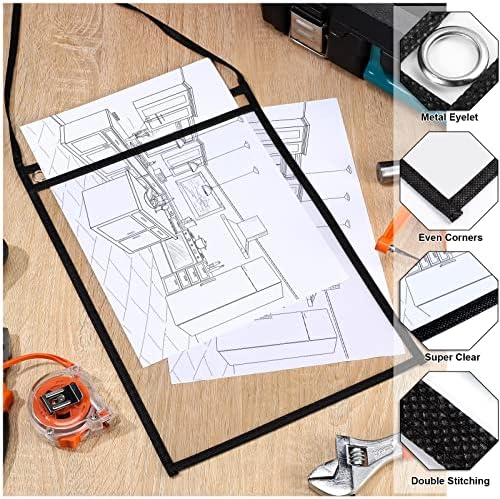 Geyee 80 Pack Job Ticket Holders 9x12 with Strap Hanging,Black - Image 4