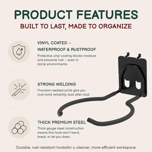 4-Pack Heavy Duty Weed Eater Pegboard Hooks - Image 3