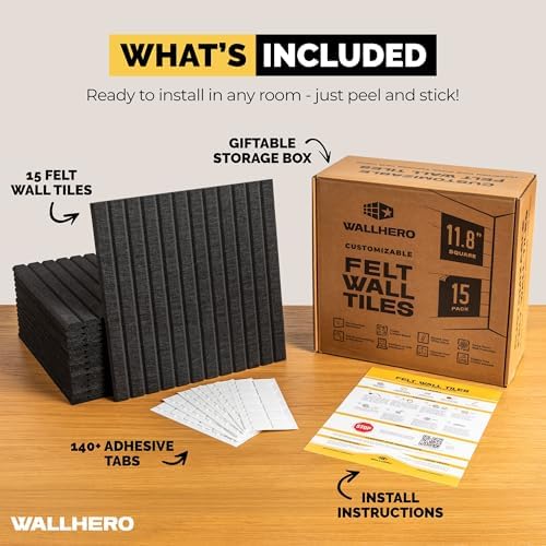 WALLHERO Large Bulletin Board, Tack Board, 59"x36" | 15 Pack | Wall Pin Board, Cork Board Alternative for Walls, Tablero de Corcho para Pared, Cord Board for Wall (Black Slats) - Image 3