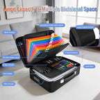 Fireproof Document Safe Box Hard-shell, with Lockable Zipper, 13 Pockets, Waterproof for Important Papers Binder, Fire/Water Resistant File Box for Travel, Home & Office, Organizer for Passport, Cards - Image 3
