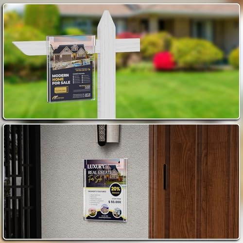 Outdoor Real Estate Brochure Box，Outdoor Brochure Holder Waterproof with Lid-Take One Document Holder Can Hold 180, 8.5 x 11 Documents, Flyers & Brochures or Other Outdoor Marketing Needs (4) - Image 6
