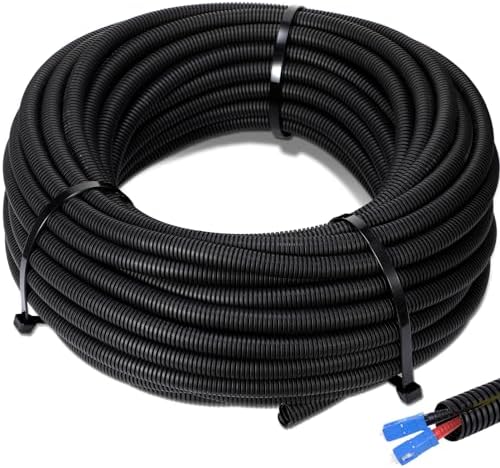 Sasylvia 3/4" X 200ft Split Wire Loom Tubing, Cord Protector by Sasylvia