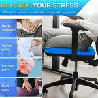 Gel Seat Cushion for Long Sitting, Super Large Gel Cushion Chair Pads for Home Office Car Seat Wheelchair, Breathable Honeycomb Pressure Relief Cushion for Sciatica, Tailbone, Coccyx & Back Hip Pain - Image 5
