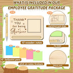 Dispowreath 20 Set Teacher Appreciation Gifts Wooden Note Holder with Pen - Image 2