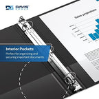 Premium Economy 3-Ring Binder, Spine Label, 1.5" Round Rings, Black, 6 Pack - Image 5