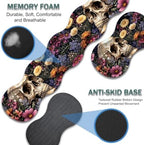 31.5"x 11.8" Oversized Gaming Mouse Pad Set, Ergonomic Keyboard and Mouse Wrist Rest + Cup Holder, Non-Slip Desktop Pad, Suitable for Home and Office Use, Vintage Skull - Image 2