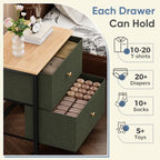 DUMOS Nightstand Set of 2, Bedroom Bedside Table with Storage - Image 6