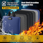 facka Fireproof Document Organizer Box with Lock, 13 Pocket Safe File Bag - Image 3