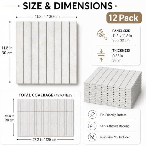 Stripe Felt Bulletin Board Tiles, Cork Board Alternative 48 x 36 in - Image 2