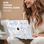 May Chen for MacBook Pro 16 inch A2141 2020 2019 Release, Screen Protector & Keyboard Cover Plastic Soft-Touch Case for MacBook Pro 16-inch with Touch Bar & Touch ID - Blue Butterfly - Image 4