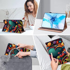 Case for 7" Kindle Paperwhite 12th Generation 2025/2024 & Kindle Colorsoft Signature Edition, Multi-Angle Viewing PU Leather Case with Card Slot for Kindle Paperwhite 2025 - Watercolor - Image 5