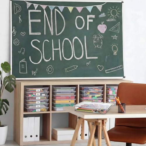 Tinlade 6 Pcs Classroom Paper Storage Bins with Lids, 13x10, Clear - Image 4
