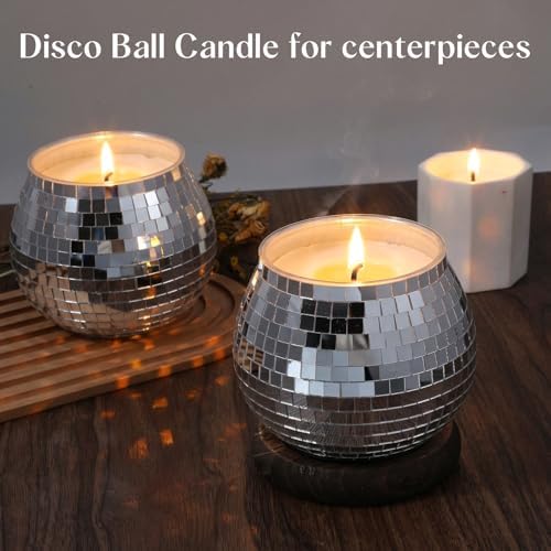 6 PCS Disco Ball Vase, Candle Holder 3.9X3.74 Inch Multifunctional Pencil Cup Disco Flower Vase Centerpieces for Wedding Centerpieces,Birthday,Office,Bedroom Classroom Decor - Image 5