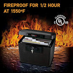 SentrySafe Black Fireproof Document Box with Key Lock, Safe Secures Files and Documents for Home or Office, 0.61 Cubic Feet, 13.6 x 15.3 x 12.1 inches, 1170 - Image 2