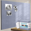 X-Large Cork Board Alternative 12-Pack Felt Bulletin Board Thick and Decorative Pin Board for Home Office Walls 47.24 x 35.43 Inches with 72 Adhesive Tabs - [Dusky Gray] by EkkogoAcousticPanels