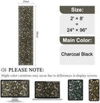 DUKINO 2x8 Washable Runner Rug, Non Slip Animal Kitchen Rug, Charcoal Black - Image 2