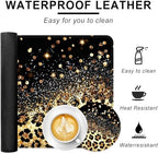 Large Keyboard Mouse Pad Set, Extended Mouse Pad+Keyboard Wrist Rest Support, Memory Foam Ergonomic Easy Typing, 4Pcs (31.5×11.8 in) Desk Pad Set for Office Home,Leopard Print - Image 2