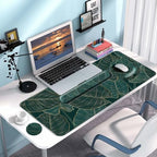 Desk Mat Set Keyboard and Mouse Pad with Wrist Rest Support - Image 4