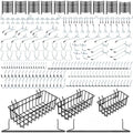 310PCS Pegboard Accessories Organizer Kit, Peg Board Baskets and Paper Towel Holder for 1/8 and 1/4 inch Pegboard Hooks Assortment,Metal Hooks for Hanging Storage (Basket Set) by Daanxw