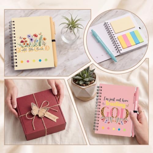 Sprial Notebooks with Pens Bulk, 48 Pack, 5.5 x 4.7 Inch, Rustic - Image 6
