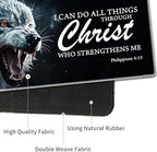 4 in 1 Mouse Pad Combo, Large Gaming Mouse Pad + Keyboard Wrist Support + Mouse Wrist Rest + Coaster, Table Pad 31.5 "x 11.8" with Memory Foam Ergonomic Wrist Pad Set, Ferocious Wolf - Image 3