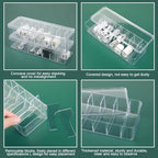 ProSuites Cable Organizer Box with Lid, 5 Pcs Clear Cord Storage Organizer with 50 Cable Ties 108 Cable Labels, Charger Organizer for Office Desk Drawer Organizers and Accessories - Image 3