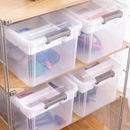 Citylife 32QT 4Packs Clear Craft Organizers and Storage Box with Tray - Image 6
